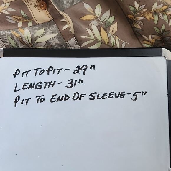 Vintage Grove Avenue Womens Button Front Top Size 5X 100% Silk Tropical Vacation - Picture 9 of 9